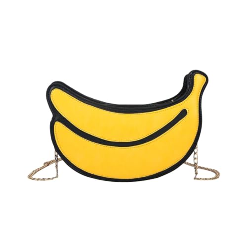 Girl Backpack Purse Girl Backpack Purse Fruit Handbag Leather Chain Messenger Bag Crossbody Cute Banana Shape Shoulder Wallet for Women Girls