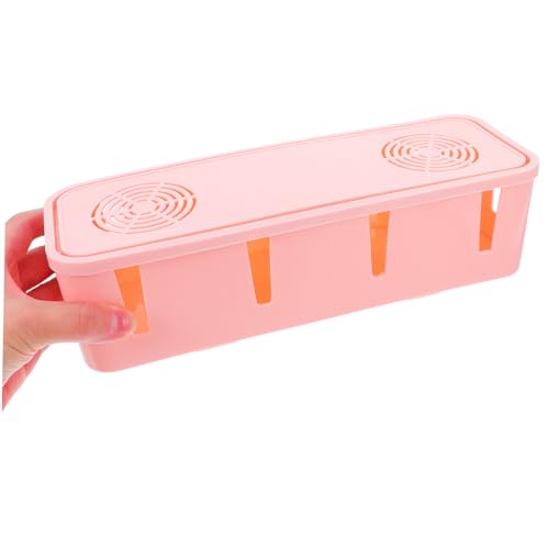 Organizador de Cables Rosa Veemoon para Adaptadores y Cables de Computadora | Plástico ABS, Antiestático, Oculta Cables, Para Uso en Casa y Oficina miniatura 4