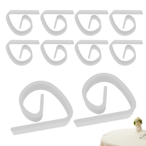 Generico Clips para manteles, clips para manteles para mesas de exterior - 10 clips de colores para mesas pequeñas, pinzas portátiles multifuncionales para mantel antideslizante para picnic, buffet