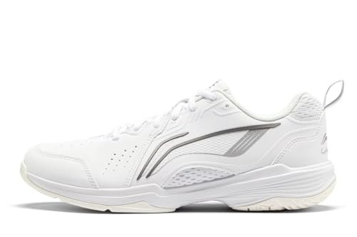 LI-NING Almighty V 2.0 Unisex Badminton Shoes Anti-Slip Featherlight Rebound Professional Training Sports Sneakers Standard White US 9