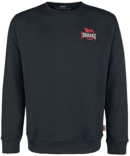 Sweat Lonsdale London Lympstone noir slim pour homme actif