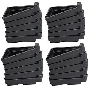 48 PCS Maceta Triangular,Pies De Maceta De Plástico, Elevadores Triangulares para Macetas para Patas De Maceta, Pies, Soporte para Plantas para Exteriores E Interiores (Negro)