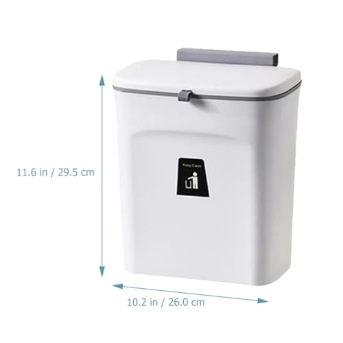Papelera de cocina colgante Kichvoe 9L blanca miniatura 2