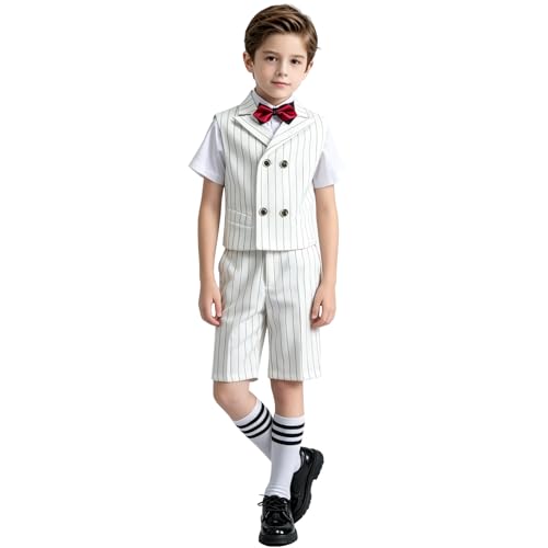 Image of Boy Suits Slim Fit Tuxedo for Boys Suit Set for Kids Formal Wedding Ring Bearer Outfit