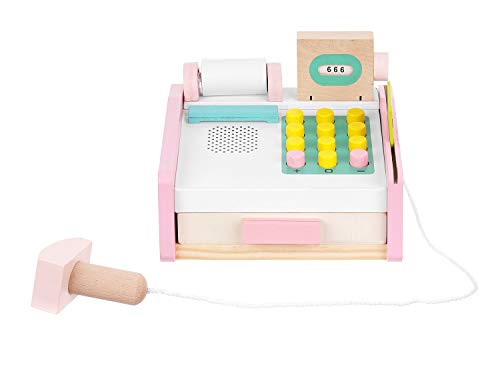 ISO TRADE Registrierkasse mit Scanner Holz Kinder-Spielzeugkasse Spielgeld 11214 – Bild 5