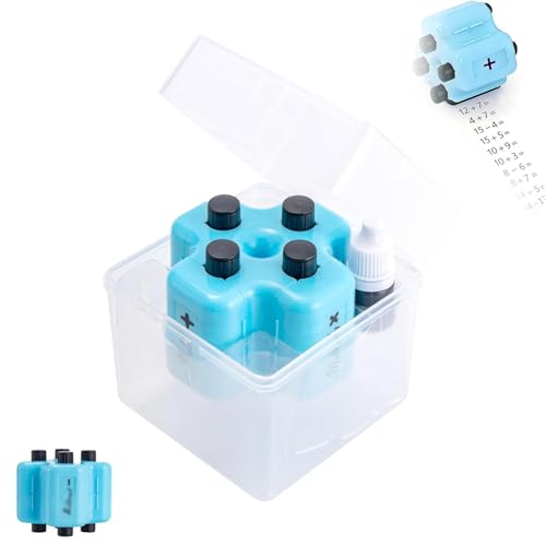 Maths Roller Stamp Set for Kids Four-in-One Magic Stamp Maths Tool Educational Roller Stamps for Learning Activities Compact Size 7.3 X 7.3 X 6.5 Cm