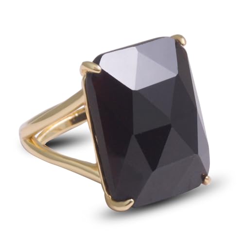 Black Obsidian Ring, Rectangle Black...