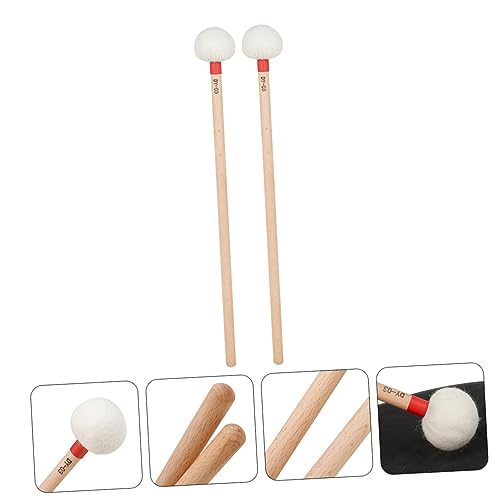 Mazas para percusión de fieltro 2 piezas miniatura 4