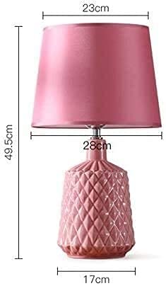 Lampe de bureau rose chaud pour lecture sur table de chevet