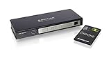 IOGEAR HDMI 4 Port Switch - 4K @ 30Hz - 4 In x 1 Out - True HD and DTS HD Master Audio - Auto-switching - IR Remote Control - Front panel LED - GHSW8241