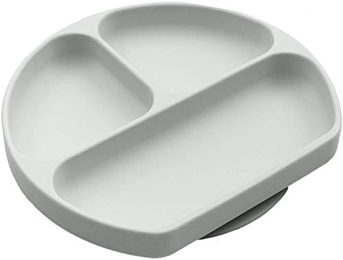 Silikong Suction Plate for Toddlers | BPA Free, 100% Food-Grade Silicone | Microwave, Dishwasher and Oven Safe | Stay Put Divided Baby Feeding Bowls and Dishes for Kids and Infants