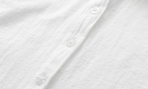 Image of LittleSpring Girls Button Down Shirt with Peter Pan Collar Tie Bow Blouse