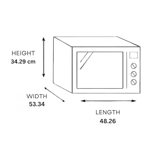 Image of PVC Microwave Oven Cover for IFB 30L 30BRC2 | Full Closure Zip | Waterproof & Dustproof | Attractive Digital Print | Wipe Clean | Stain Resistant | 48 x 53 x 34 cm | Black Flower Design
