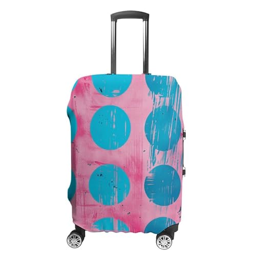 Travel Luggage Cover Elastic Washable Suitcase Cover Fashion Scratch-Resistant Baggage Covers Neon And Teal Suitcase Protector Fit 18-32 Inch Luggage