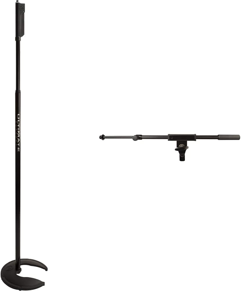 Ultimate Support MC-77B Live Retro Mic Stands w/One-Handed Height Adjustment and Stackable Weighted Base