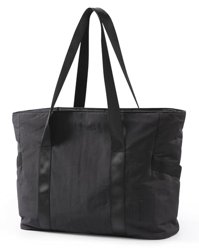 BAGSMART Tote Bag for Women, Tote Bag with Zipper Work Tote with Compartments Nurse Shoulder Hanbag for Travel, Gym