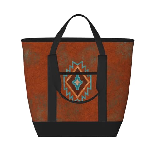 Southwest Canyons Diamond Large Capacity Insulated Shopping Tote Bag – Keeps Food Cold/Hot For Hours, Ideal For Travel, Groceries & Outdoor Use
