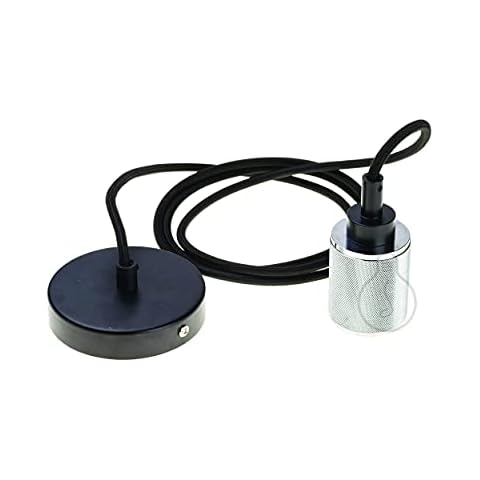 AMARCORDS E27 Metal Leaning Chandelier with Silk Cable Cover
