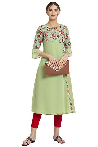 Image of ALC Creation Women's Crepe Printed A-line Kurti