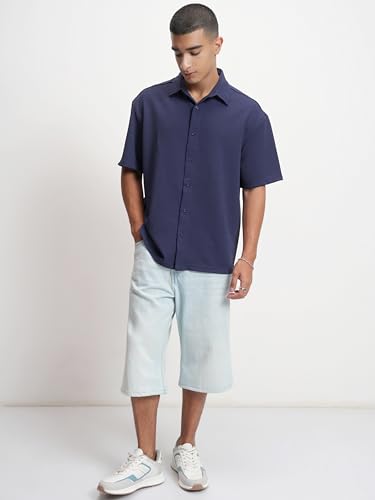 Image of Highlander Men's Solid Loose Fit Shirt