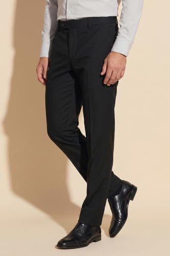 Image of Peter England Men Regular Mid Rise Everyday Woven Formal Trouser