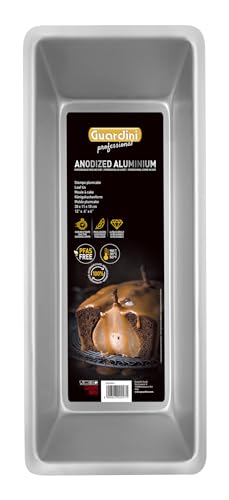 Guardini, Stampo plumcake 30x10 cm, Rivestimento PFAS free, Adatta ad uso intensivo, Alluminio riciclato anodizzato, Argento, Made in Italy, Linea Professional