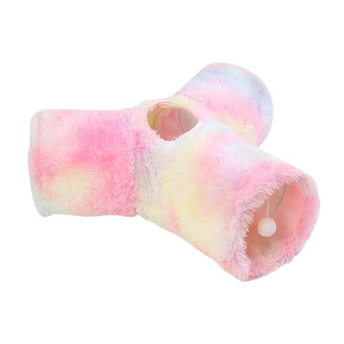 Dualoai 室内用キャットトンネルチューブ、子猫用折りたたみ式遊具, マルチカラー