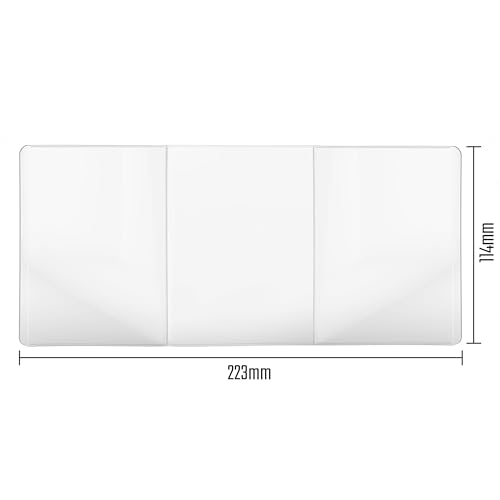 Fahrzeugschein Hülle für KFZ Schein Hülle Schutzhülle 3-teilig faltbar - Zulassungsschein Hülle Mappe Etui Schutzfolie aus PVC für Auto Motorrad Anhänger transparent, reißfest - L&P A250 1 Stück