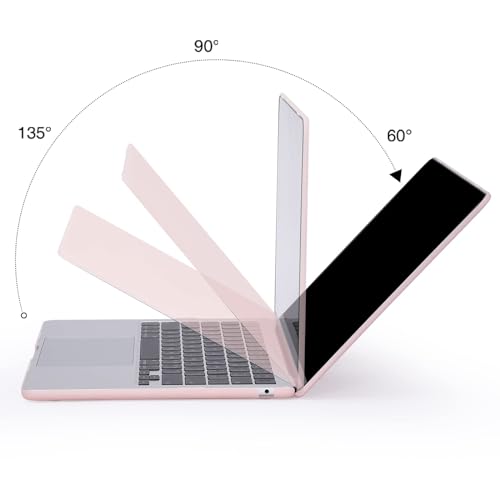 Image of EooCoo Case Compatible with MacBook Air 15 inch M5 2026 2025-2023 Release M4 M3 M2 Model A3448 A3241 A3114 A2941, Plastic Hard Shell Case & Keyboard Cover & Screen Protector, Pink