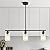 Kitchen Island Lighting, 3 light Black Farmhouse Pendant Lights Kitchen Island with Glass Shades, Island Chandelier Dining Room Lighting Fixtures Adjustable Height, Modern Kitchen Table Light Fixture