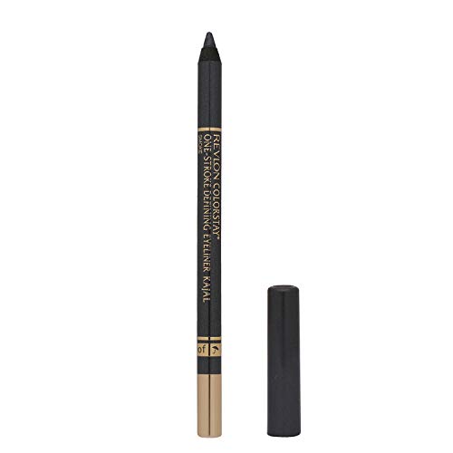 Image of REVLON Colorstay one stroke defining eyeliner kajal, Sharpenable Pencil, Rich Glossy, Longwear and Waterproof, One Stroke to intense defined Eyes, Smoke