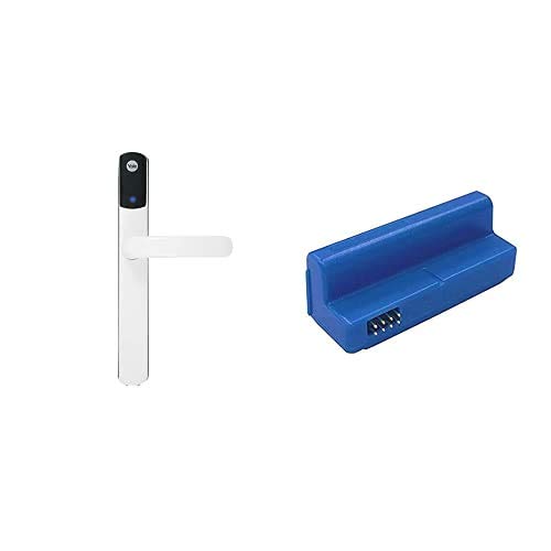 Yale Yale Conexis L1 Smart Keyless Door Handle for Home Security, Remote Lock/Unlock, App Control, White Finish [BSI Approved] + Z Wave Smartthings Wireless Control Module for Home Automation