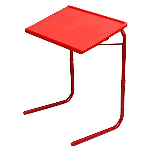 Image of Multipurpose Laptop Study Table Strong Top 6 Heights 3 Angles Portable Adjustable Foldable (Red)