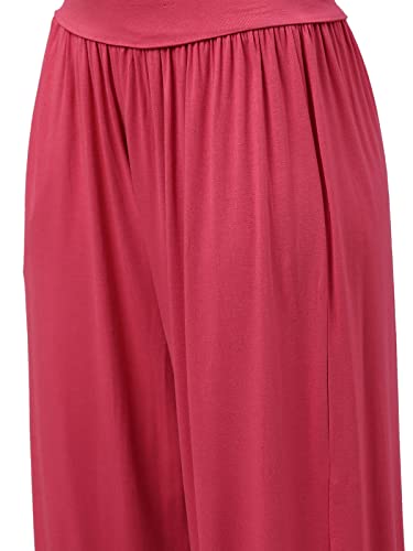 Image of GO COLORS Women Mid Rise Viscose Harem Pants | Wrinkle Free, Relaxed Fit, Free Size