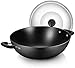 wok Wok Cast Iron Pan Cuisine de ménage avec couvercle ouverte Fire Universal Fridy Wok 40cm