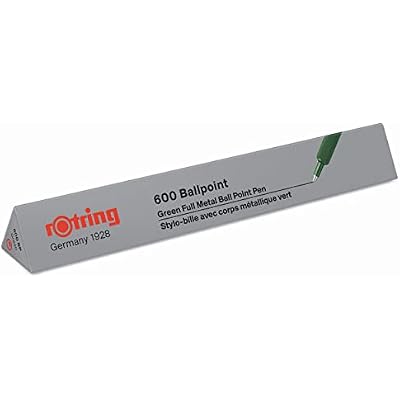 rOtring 600 Ballpoint Pen | Medium Point | Black Ink | Green Barrel | Refillable