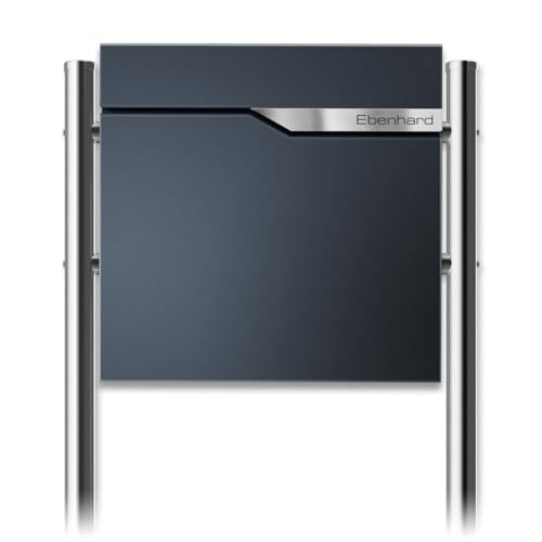 Metzler® Standbriefkasten mit Zeitungsfach und Edelstahl-Namensschild...