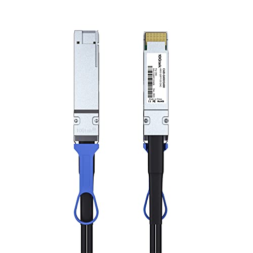 Image of 10Gtek 400GBASE QSFP-DD to QSFP-DD Passive Direct Attach Copper Twinax Cable for Mellanox MCP1660-W001E30, 1-Meter(3.3ft)