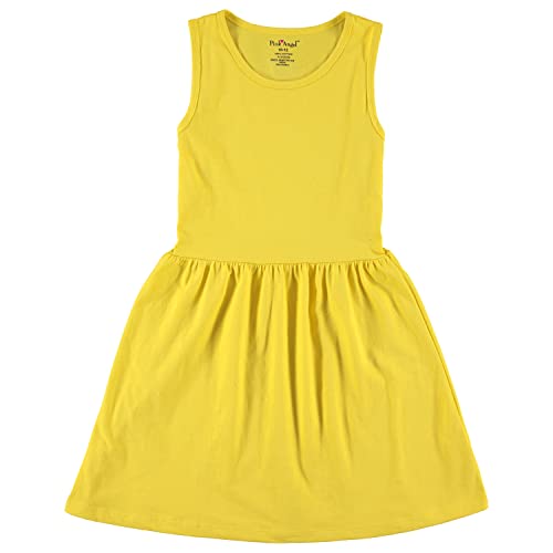 Image of Pink Angel 3-Pack Girls' Dresses, Kids Casual Fit and Flare Sleeveless Summer Dress & School Outfit, 100% Cotton