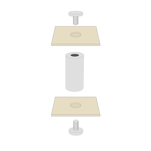 Miniatura 7 de Tornillos separadores de doble cabeza clavos de cristal acrílico 8 unidades de diámetro x 1-716 pulgadas 0472 x 1457in