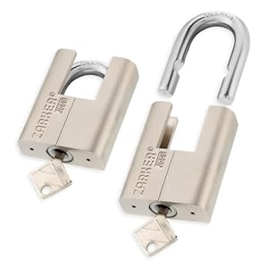 Zarker J55S Edelstahl Vorhängeschloss 2er-Pack