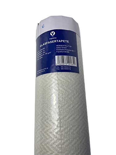 Glasfasertapete Vago-Tools 1x Glasfasergewebe 140g/m² Zickzack 25m²