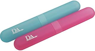 2 x Toothbrush Case Travel Cover ~ 1 Pink & 1 Blue