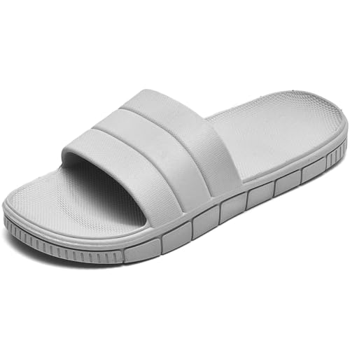 Image of clootess Shower Slide Shoes for Men and Women Home Sandal Bath Slipper Indoor House Pool College Dorm Non-Slip