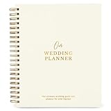 Nook Theory Comprehensive Linen Wedding Planner and Keepsake - Perfect for Newly Engaged Gift, Wedding Planning and Organizer Book for the Bride (Cream)