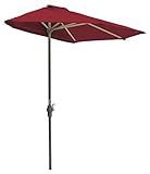 Blue Star Group Off-The-Wall Brella Sunbrella Half Umbrella, 7.5'-Width, Jockey...