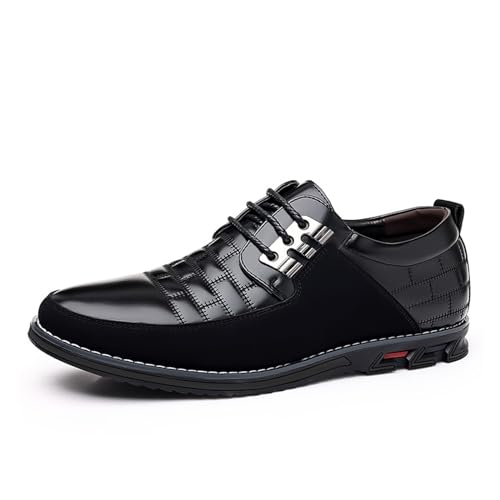 Mens Dress Shoes Comfort Business Casual Oxford Shoes Fashion Dress Sneakers Office Working Walking Leather Shoes - Main Image