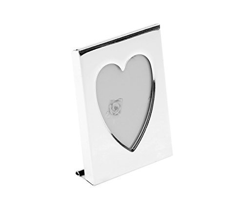 Bilderrahmen Mini Fotorahmen Klein Passbild Passfoto Herz Mit Gravur Portrait Silber Metall 4 x 5 cm Freunde Rahmen Foto Quadratisch Rechteckig Brillibrum Flyer (Herz mit Gravur bis 10 Zeichen) Cover