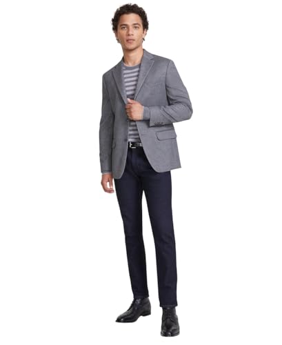 Tommy Hilfiger Mens Modern fit Sport Coat Blazer 42 L Grey Solid