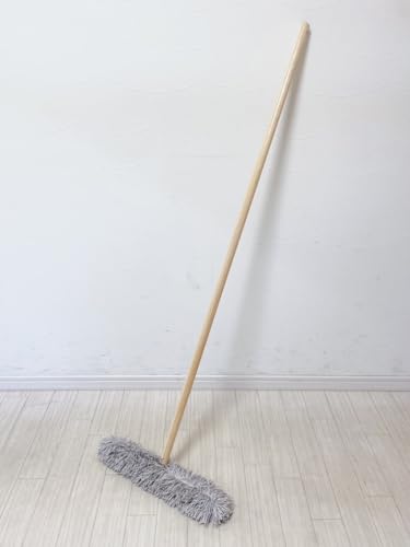 省スペースモップ むろの屋 掃除道具 モノトーン おしゃれ 木製ハンドル ナチュラルインテリア コーディネート 北欧 掃除 フローリング 床 フロア グレー